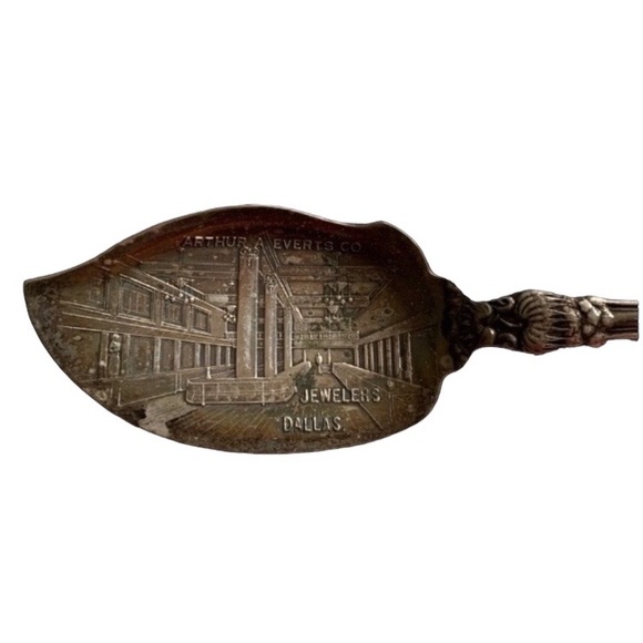 Arthur A Everts CO Jewelers Silver Plated Advertising Spoon Dallas, Texas - Picture 2 of 10